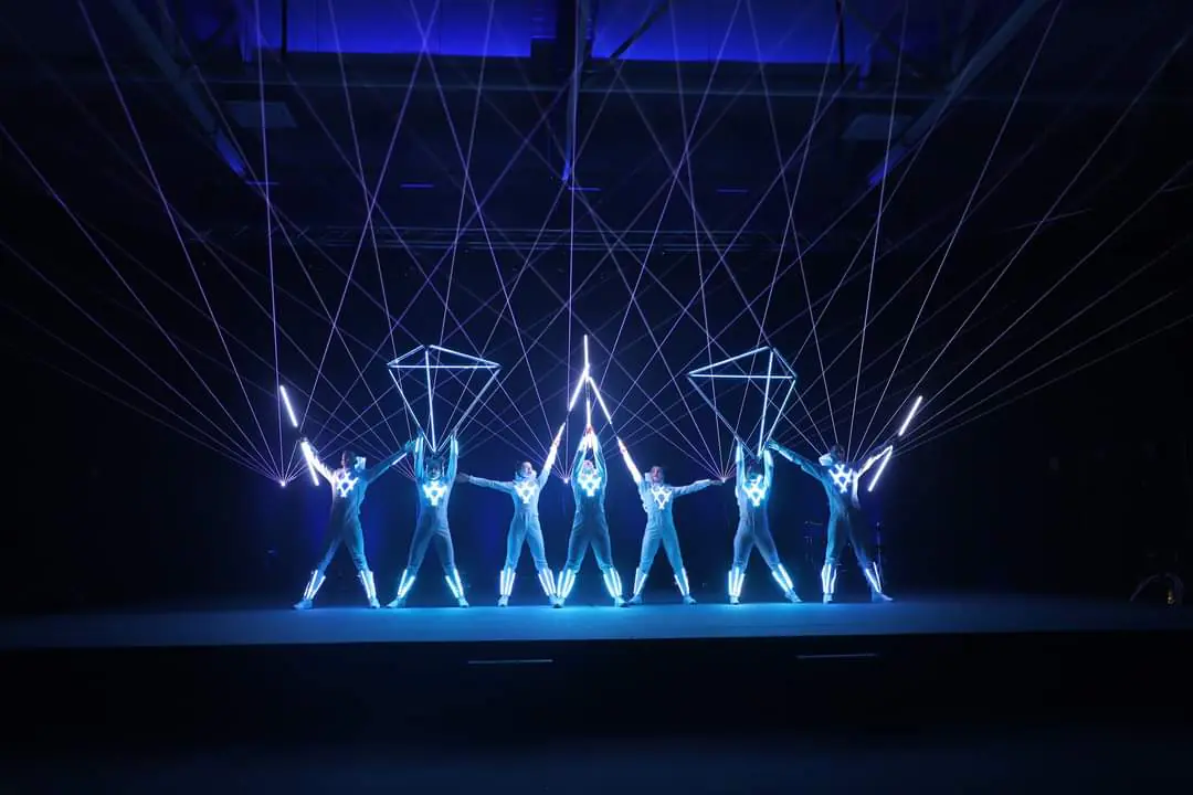 Enjoy an unforgettable journey through time with the spectacular Lightshow performance.